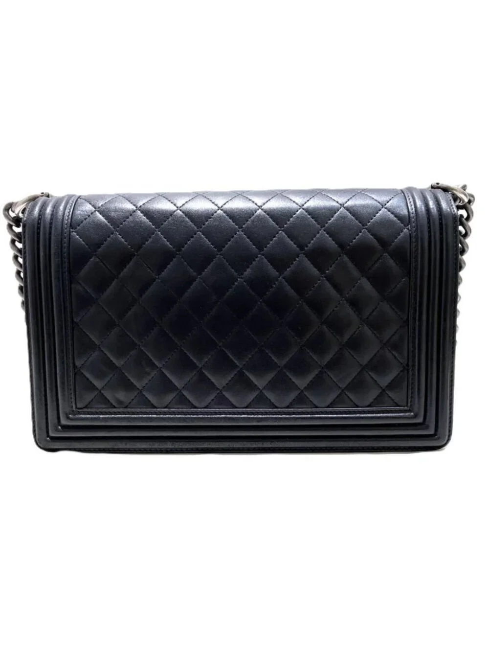 Chanel Large Chain Shoulder Bag Boy Lambskin